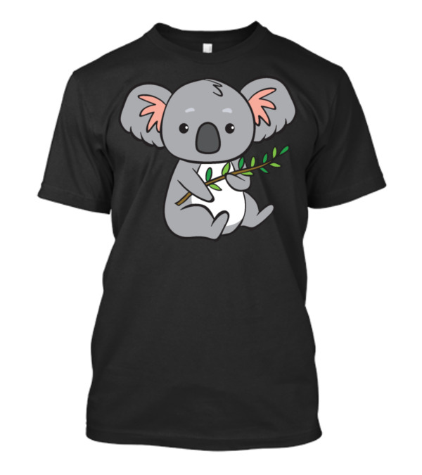 Koala Holding Eucalyptus Branch Cute T-Shirt
