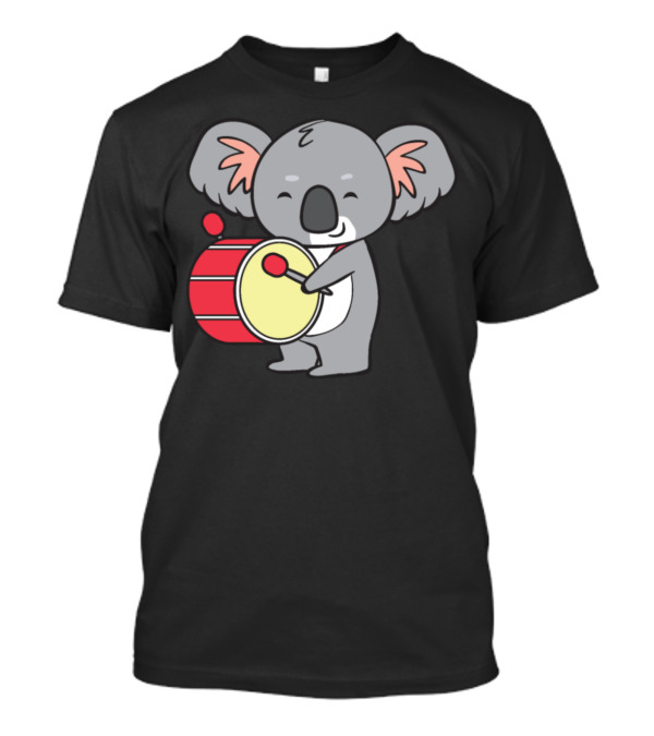 Koala Playing Red Drum With Joyful Expression T-Shirt