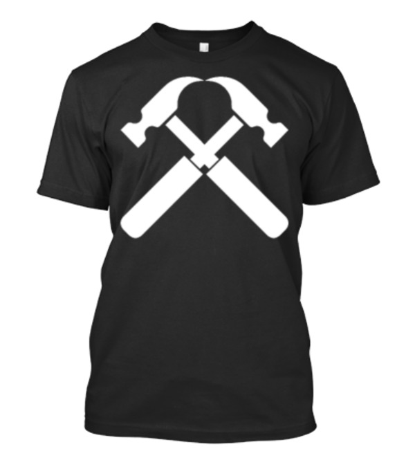 Crossed Carpenter Hammers Icon T-Shirt