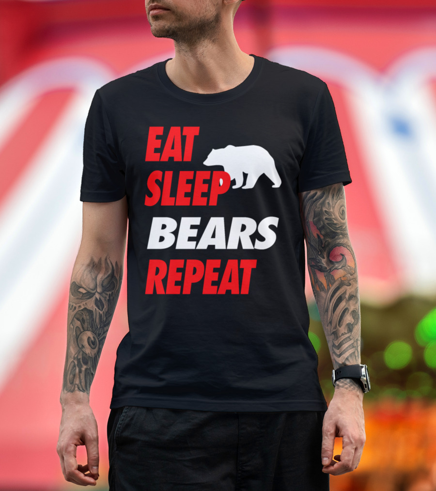 Eat Sleep Bears Repeat Bear T-Shirt
