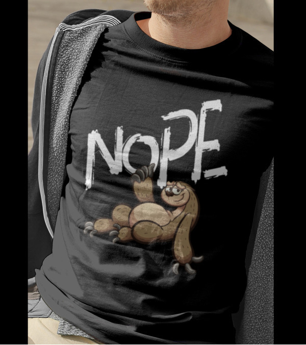 Nope Cool Sloth Lazy Zoologists Relaxation T-Shirt