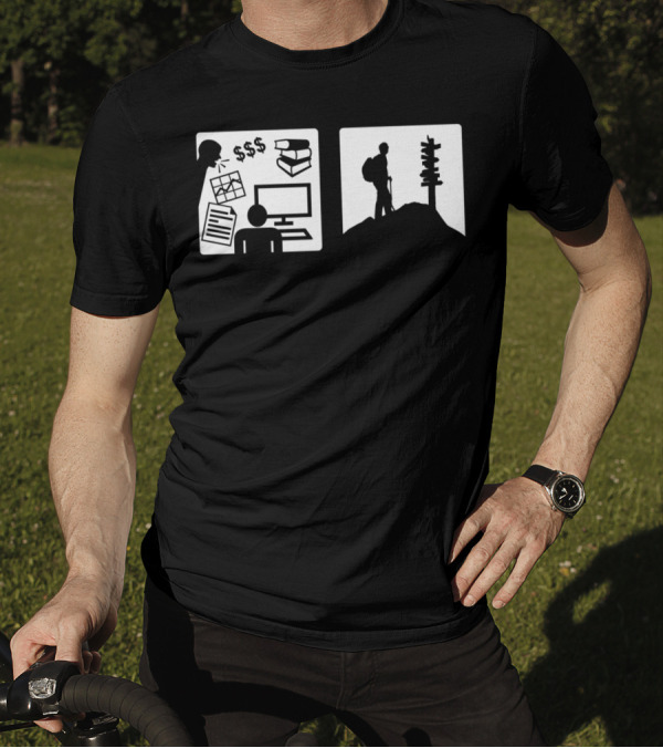 Problem Solved Mountain Hiking Stress Relief T-Shirt