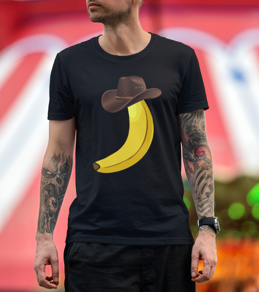 Banana Wearing a Cowboy Hat Emoji T-Shirt