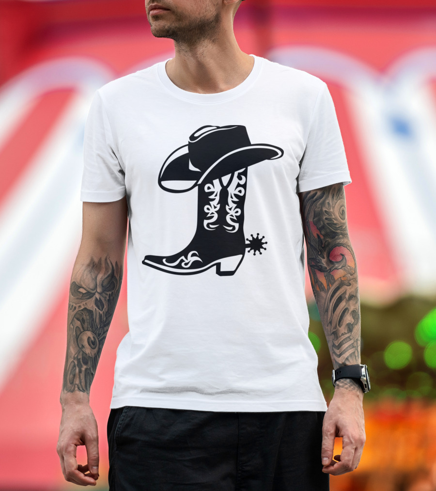 Cowboy Boot with Western Hat and Spur T-Shirt