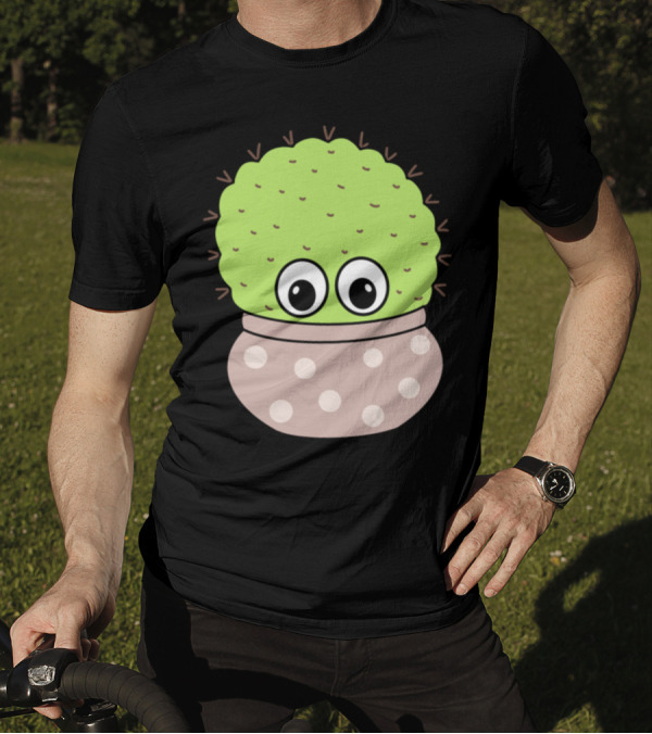 Chunky Cactus Big Eyes Polka Dot Jar T-Shirt