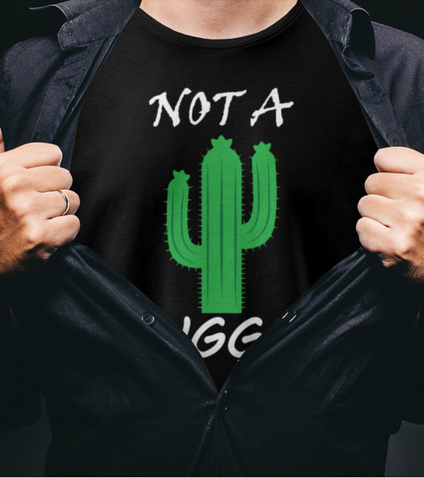 Not A Hugger Retro Vintage Funny Cactus T-Shirt