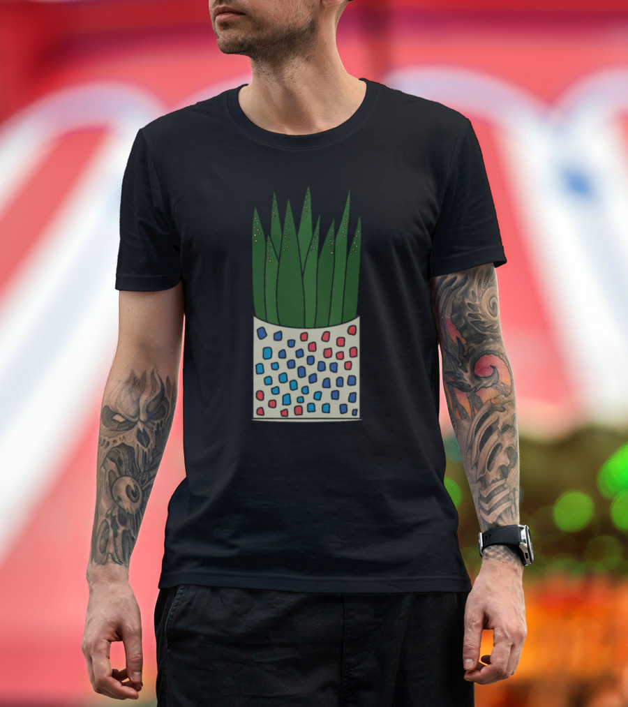 Pretty Succulent Arrangement in Colorful Planter T-Shirt