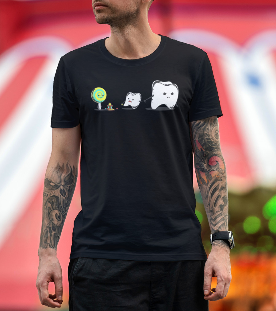 Can't We Just Be Friends Tooth and Lollipop Conflict T-Shirt