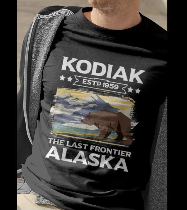 Kodiak Established 1959 The Last Frontier Grizzly Alaska T-Shirt