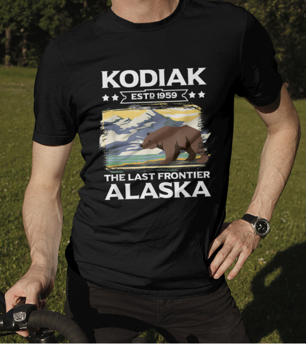 Kodiak Established 1959 The Last Frontier Grizzly Alaska T-Shirt