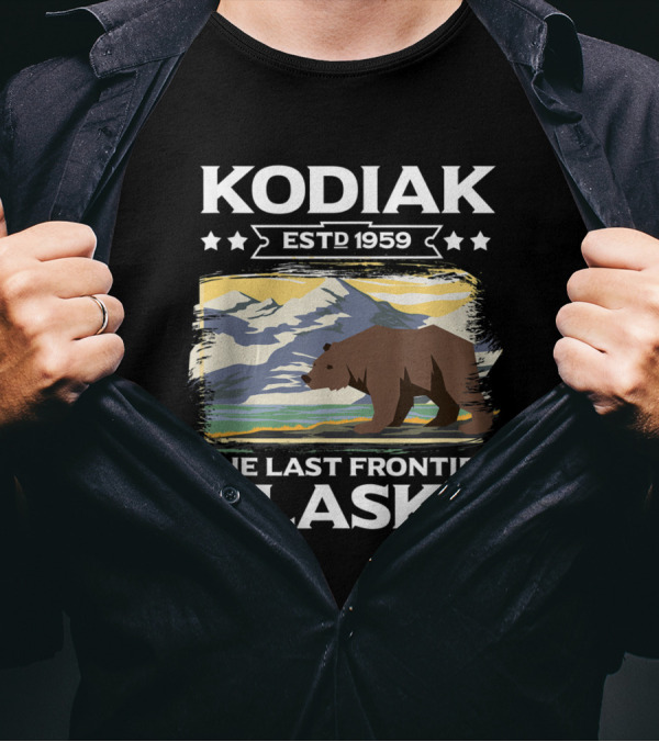 Kodiak Established 1959 The Last Frontier Grizzly Alaska T-Shirt