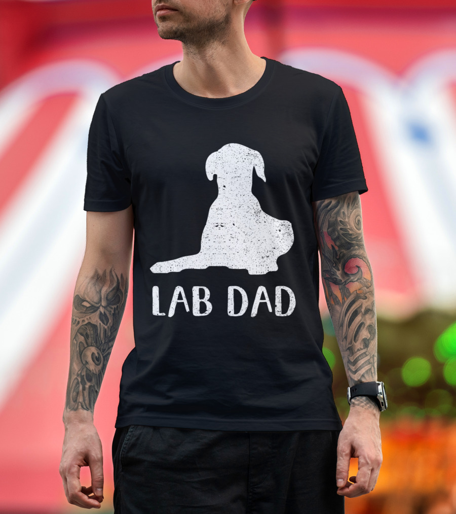 Lab Dad Labrador Pet Father Daddy Dog T-Shirt