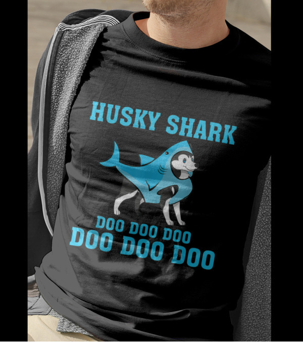 Husky Shark Doo Doo Doo Doo Doo Doo Siberian Husky Costume Novelty T-Shirt