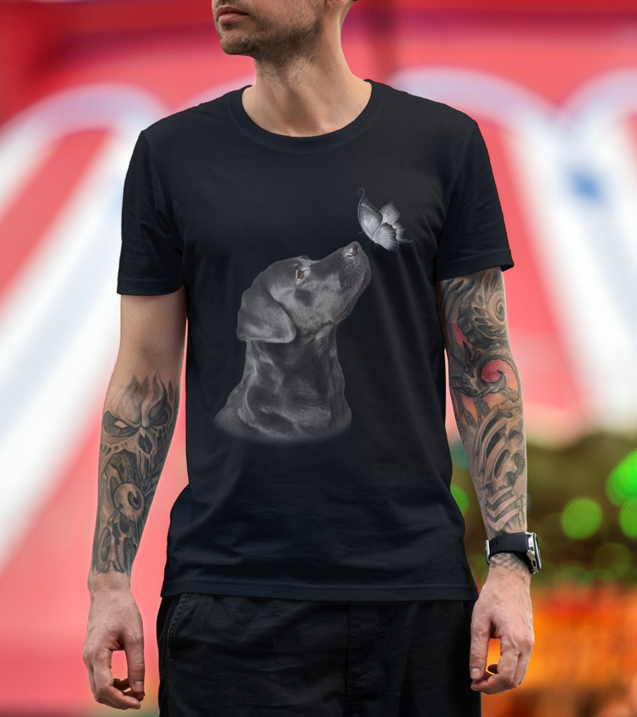 Labrador Retriever with Butterfly Gaze T-Shirt