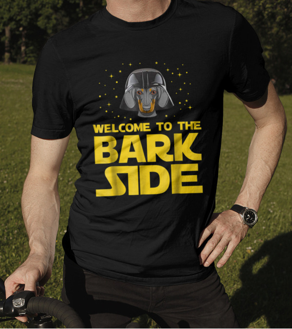 Welcome To The Bark Side Dachshund Dog Vader Helmet T-Shirt