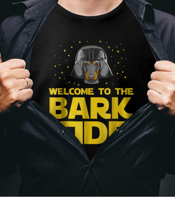 Welcome To The Bark Side Dachshund Dog Vader Helmet T-Shirt