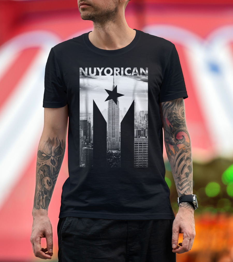 Nuyorican Puerto Rican Flag Empire State Building Skyline T-Shirt