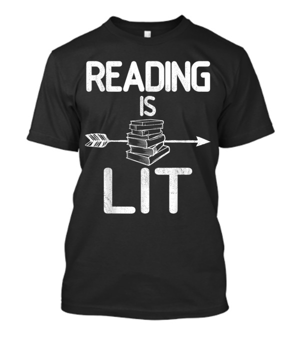 Reading Is Lit Books Arrow T-Shirt