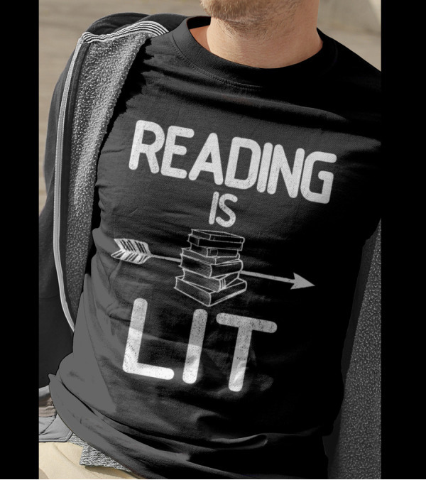 Reading Is Lit Books Arrow T-Shirt