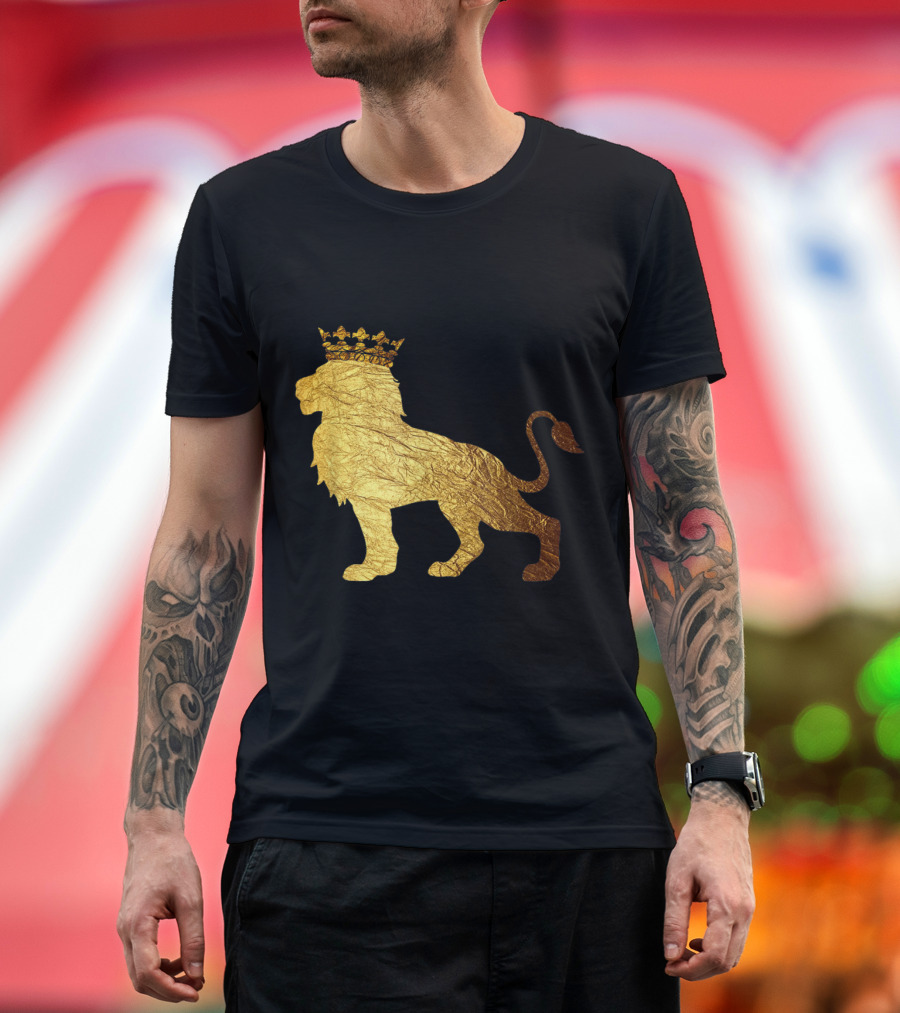 Golden King Lion with Crown T-Shirt