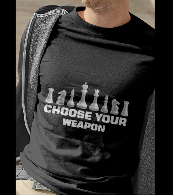 Thread Science Choose Your Weapon Chess Piece Strategy Graphics T-Shirt