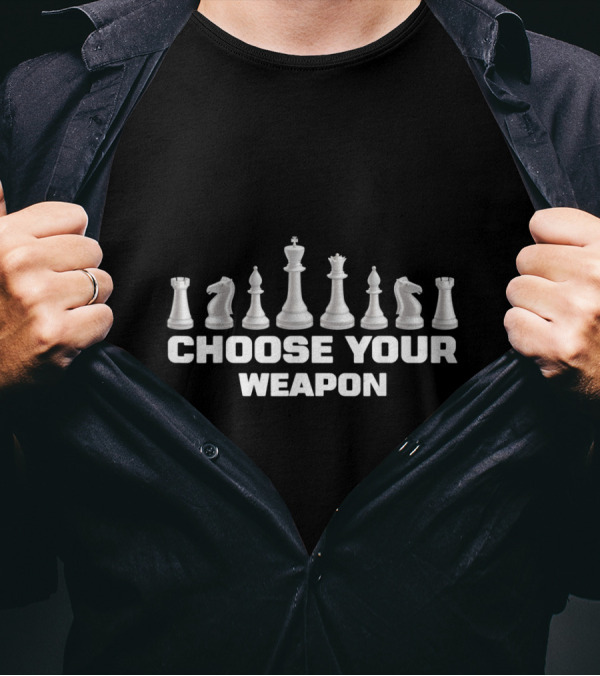 Thread Science Choose Your Weapon Chess Piece Strategy Graphics T-Shirt