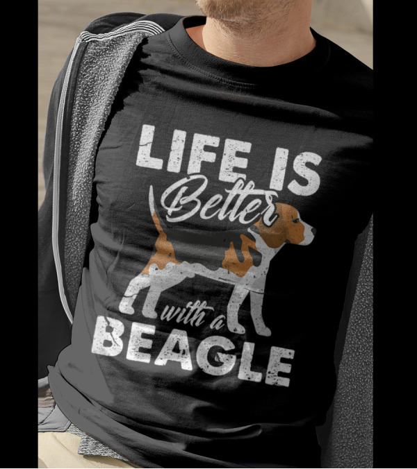 Life Is Better With A Beagle Featuring Beagle T-Shirt