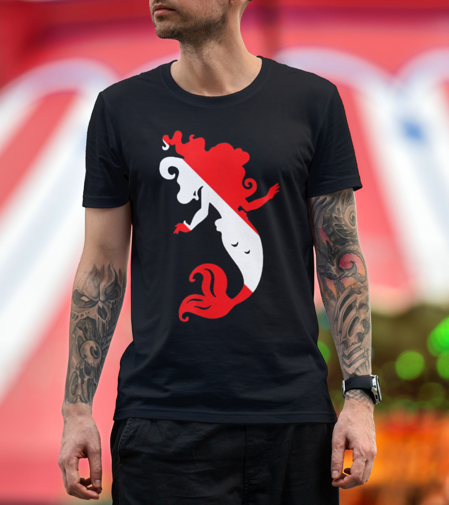 Mermaid Scuba Diving Flag T-Shirt