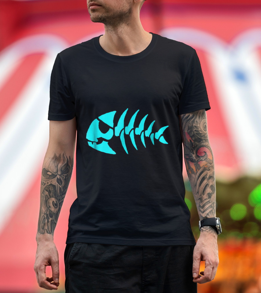 Pastafarian Jolly Pirate Fish Skeleton T-Shirt