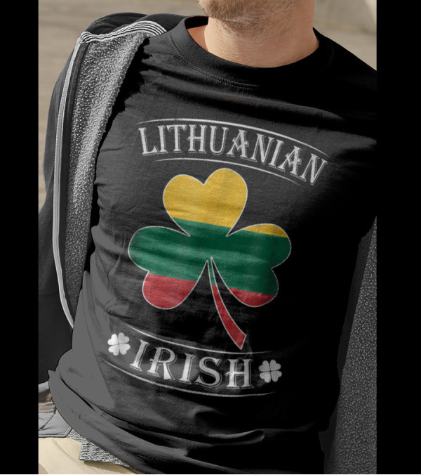 Lithuanian Irish Shamrock Flag Clover Fusion T-Shirt