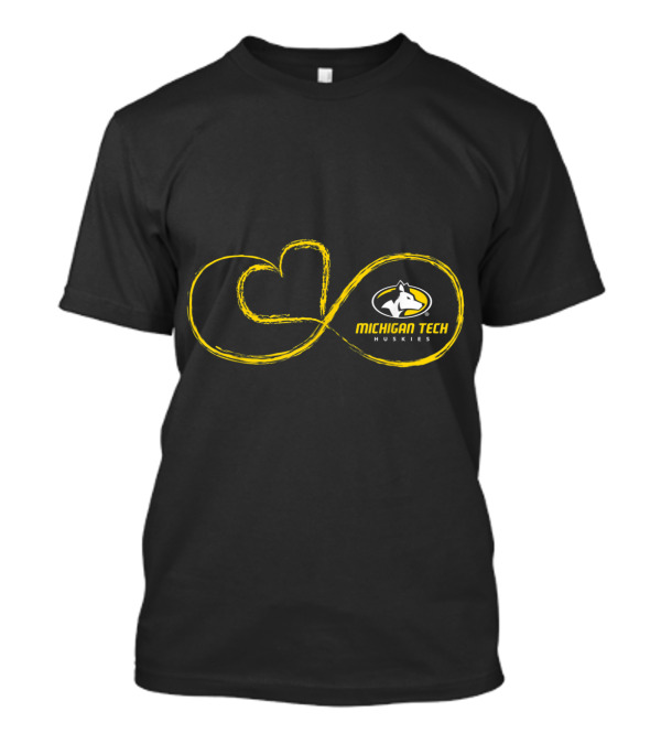 Michigan Tech Huskies Infinity Symbol With Heart T-Shirt