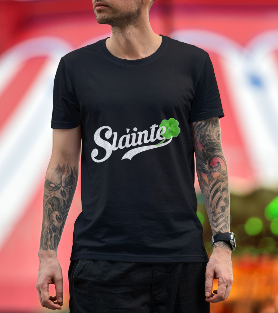 Slainte St Patrick's Day Shamrock Celebration Perfect Drinker T-Shirt
