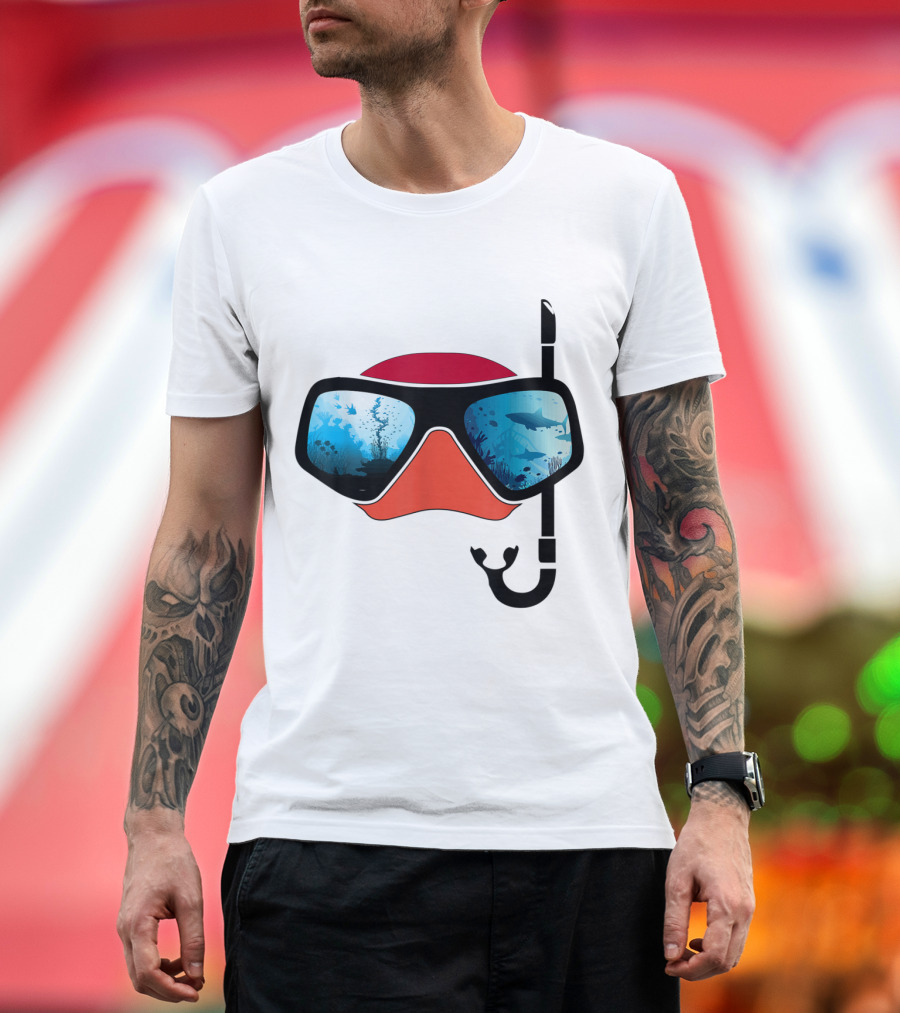 Retro Scuba Diving Snorkeling Mask Sea Ocean Adventure T-Shirt