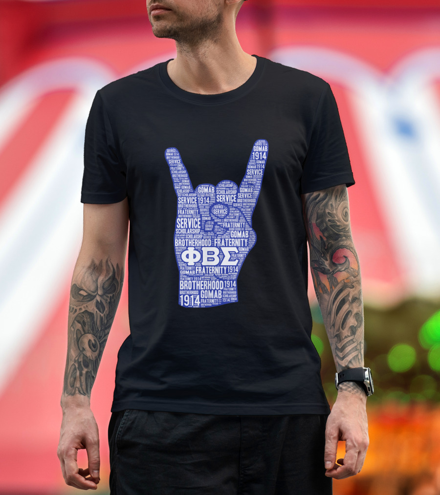 Phi Beta Sigma Fraternity Hand Gesture Brotherhood Scholarship Service GOMAB 1914 T-Shirt