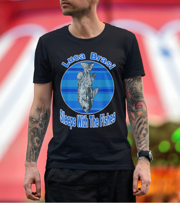 Premium T-Shirt: Luca Brasi Sleeps With The Fishes Mafia Iconic Fish T-Shirt Luca Brasi Sleeps With The Fishes Mafia Iconic Fish T-Shirt