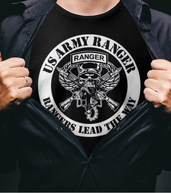 US Army Ranger Skull Rangers Lead The Way Veteran T-Shirt