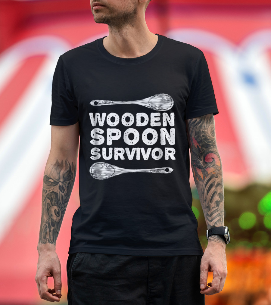 Wooden Spoon Survivor Humorous Kitchen Cooking T-Shirt