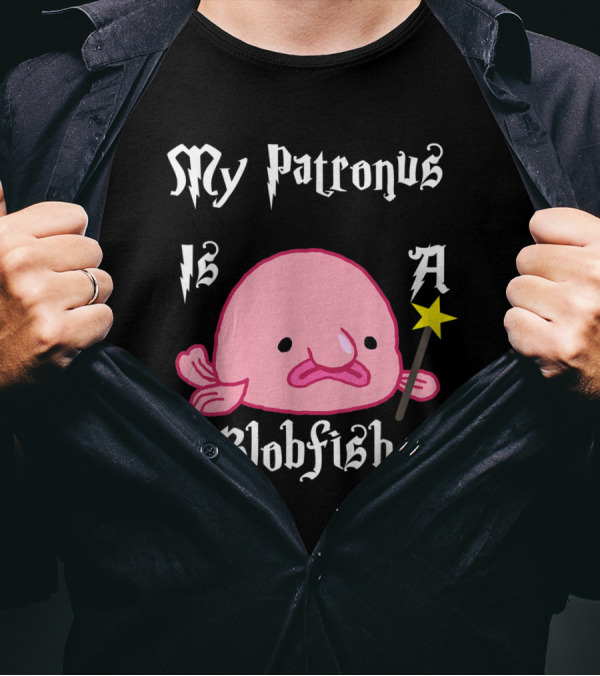 My Patronus Is A Blobfish Magical Cute Humor Wizardry Fantasy T-Shirt