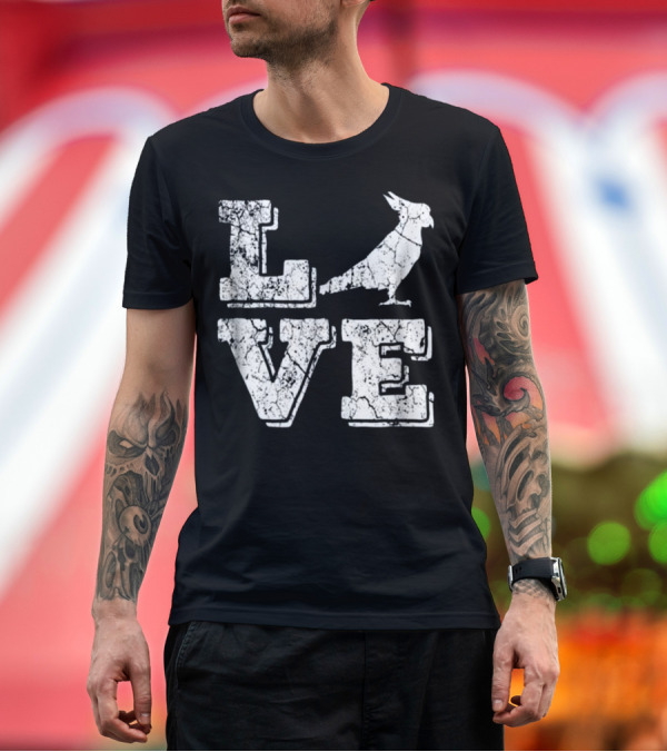 Premium T-Shirt: Love Cockatiel Parrot Cute Birds Enthusiasts T-Shirt Love Cockatiel Parrot Cute Birds Enthusiasts T-Shirt