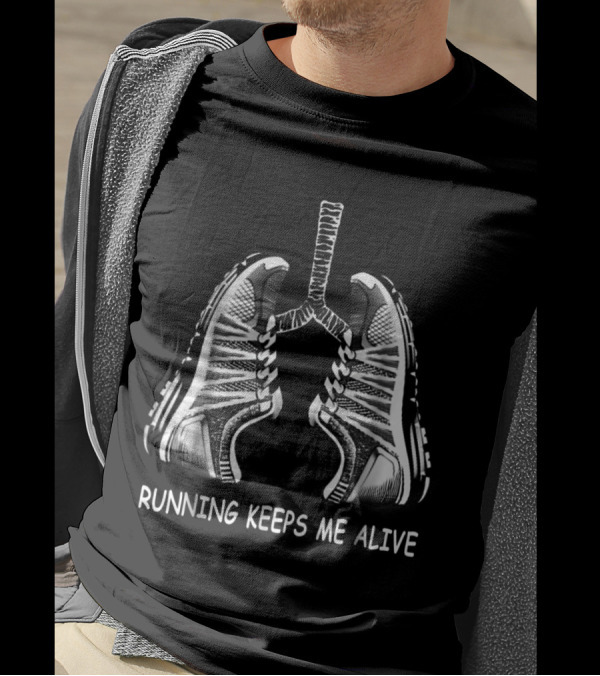Running Keeps Me Alive Shoe Lungs T-Shirt