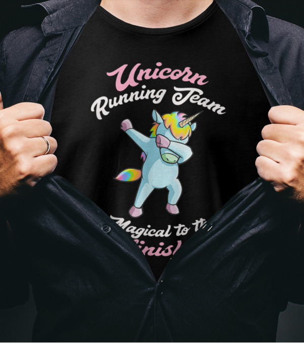 Unicorn Running Team Magical To The Finish T-Shirt