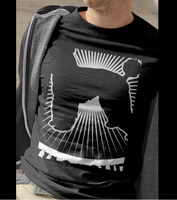 My Shadow Has 4 Legs And A Tail Poodle Silhouette Radiant Sunburst T-Shirt