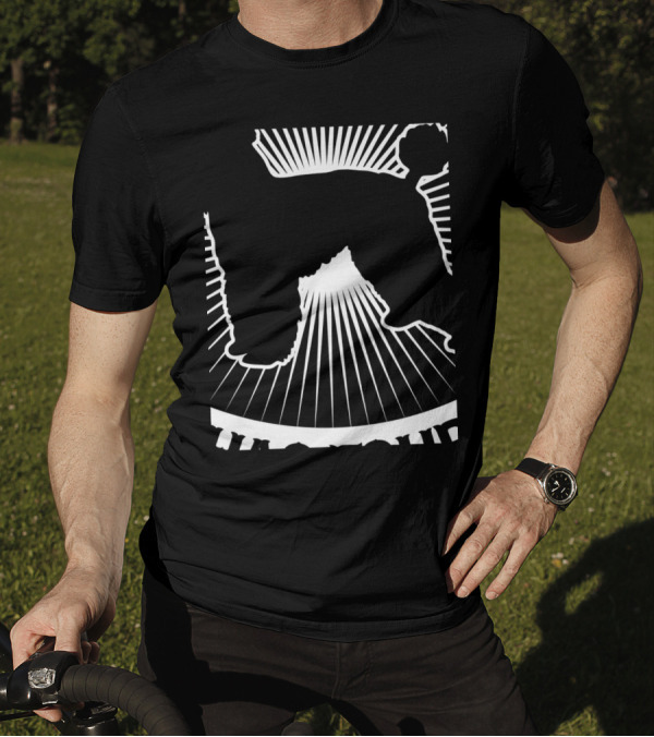 My Shadow Has 4 Legs And A Tail Poodle Silhouette Radiant Sunburst T-Shirt