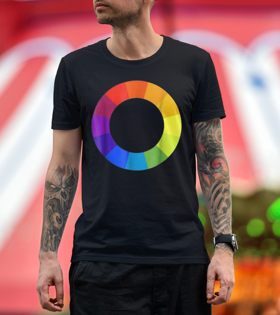 Colorful Circle Palette Wheel Artist Painter T-Shirt