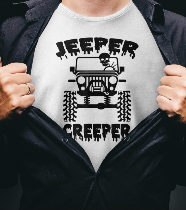 Jeeper Creeper Skeleton Jeep T-Shirt
