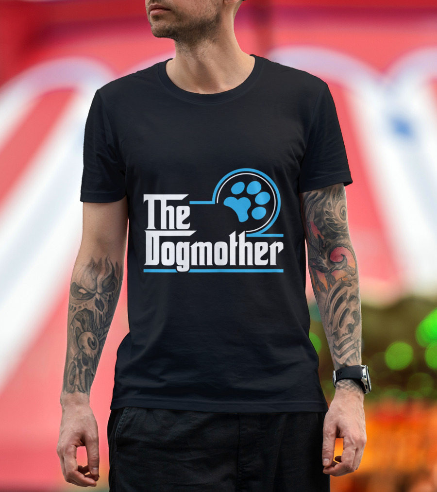The Dogmother Paw Print Style Dog Lover Mother T-Shirt