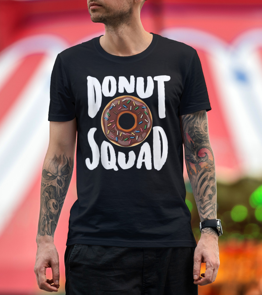 Donut Squad Colorful Sprinkle Chocolate Donut Lover T-Shirt