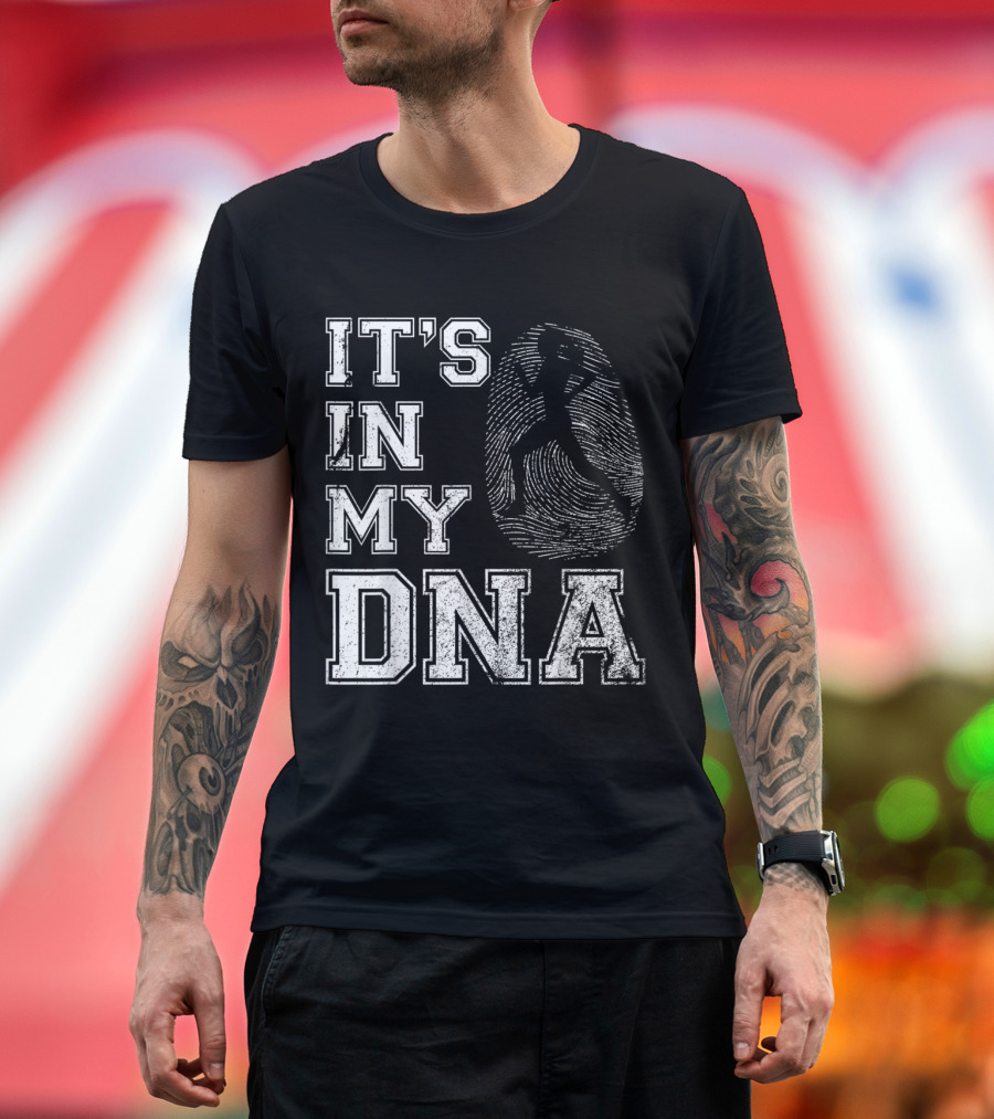 Vintage Running It's In My DNA Fingerprint T-Shirt