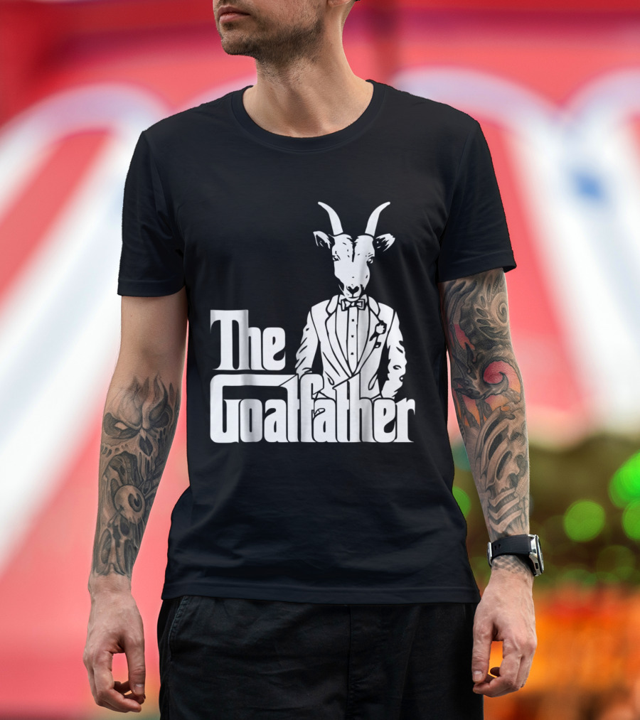 The Goatfather Goat Lover Animal Fun Mafia Suit T-Shirt