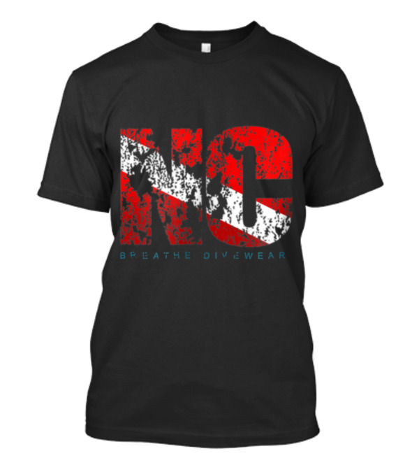NC Breathe Divewear Dive Flag Style Scuba Diving T-Shirt